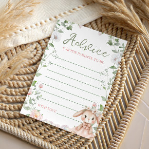 Carte de conseils pour Baby Shower Some Bunny