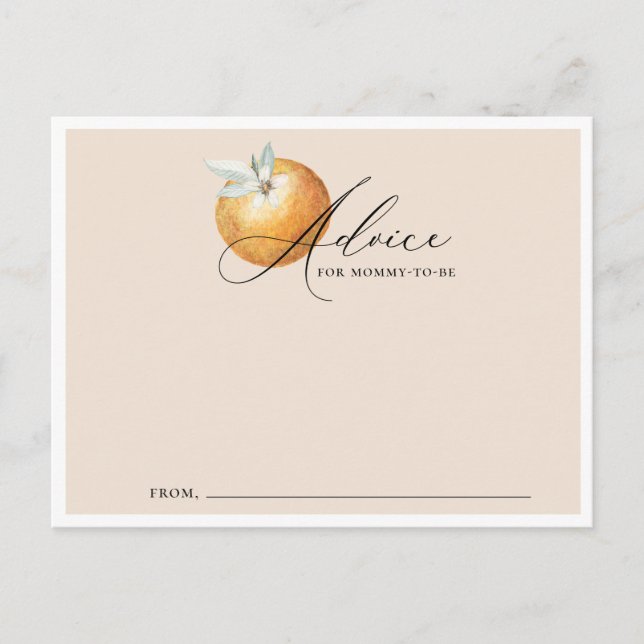 Carte de conseils pour Baby Shower thème Little Cu (Devant)