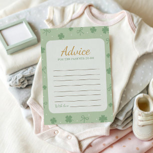 Carte de conseils pour Baby Shower Thème Porte-Bon
