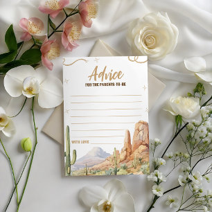 Carte de conseils pour baby shower western