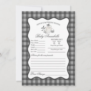 Carte de conseils pour bébé fantôme mignon à carre
