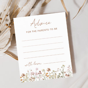 Carte de conseils pour bébé pour les futurs parent