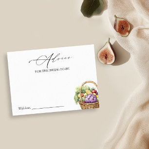 Carte de conseils pour la baby shower de mariage F
