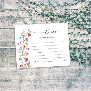 Carte de conseils pour les futurs parents Fleurs s
