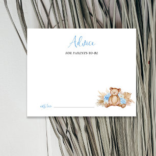 Carte de conseils pour les futurs parents Ourson e