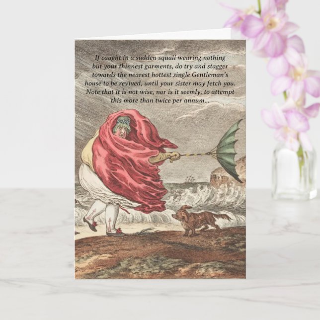 Carte de conseils romantiques drôles de Jane Auste (Orchidée)