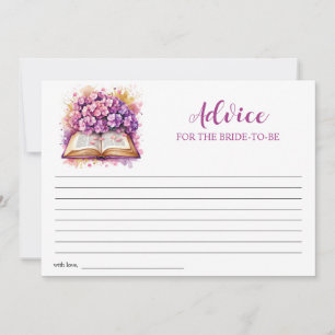 Carte de conseils sur le thème du livre Hydrangea