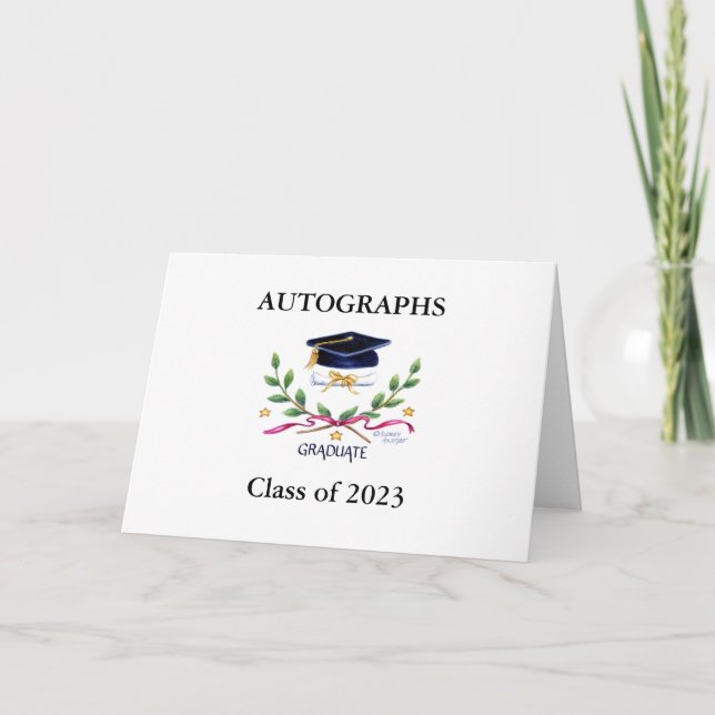 Carte de conservation des signatures d'autographes (Devant)