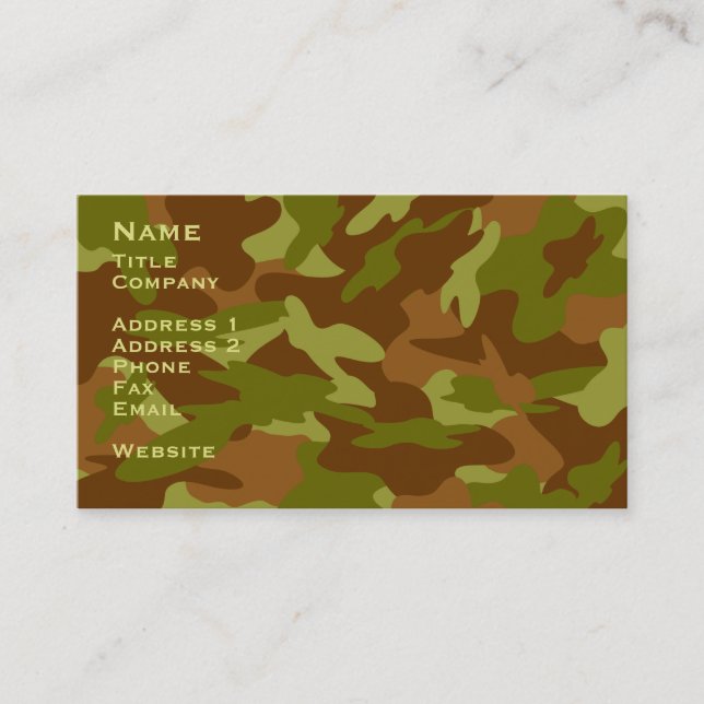Carte de contact Camo / Carte de profil (Devant)