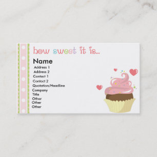 Carte de contact de petit gâteau