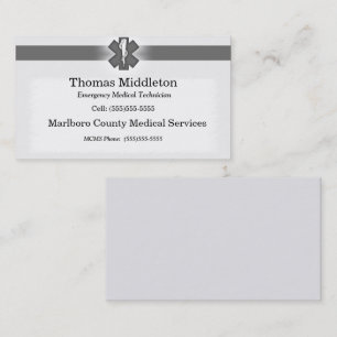 Carte de contact EMS/EMT gris
