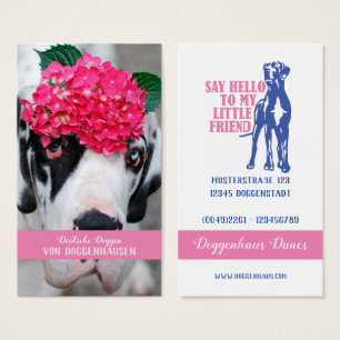Carte de contact Grande Danseuse Hydrangea Rose