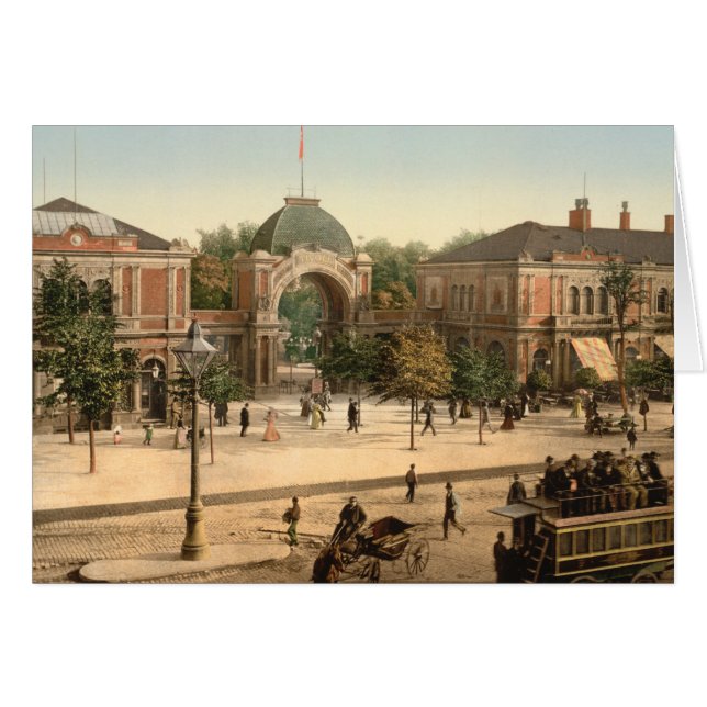 Carte de Copenhague d'entrée de parc de Tivoli (Devant horizontal)