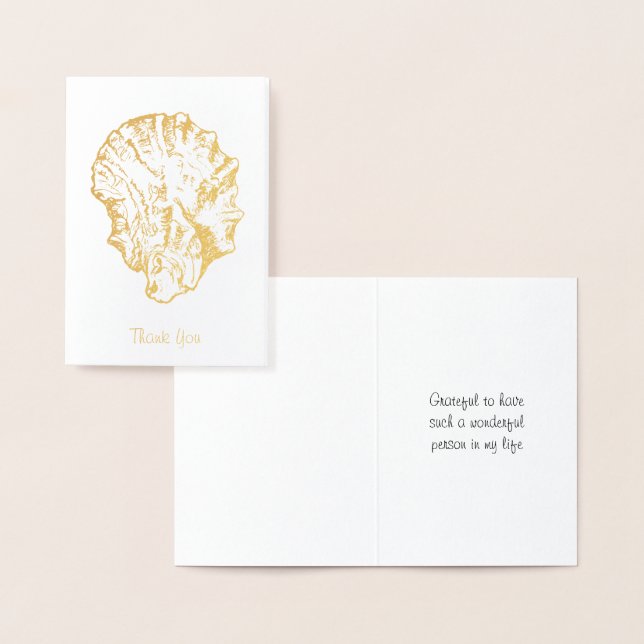 Carte de coquillage Gold Foil (Affichage)