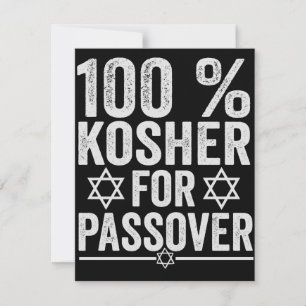 Carte De Correspondance 100% Cosher for Passover Funny Passover Pesach