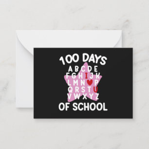 Carte De Correspondance 100 Jours D'école Alphabet 100ème Jour Professeur 