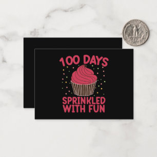 Carte De Correspondance 100 Jours Saupoudrés De Fun Cupcake School Girl