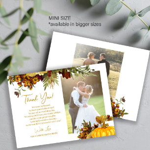 Carte De Correspondance 2 photos chute mariage botanique merci