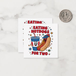 Carte De Correspondance 4 juillet Mignons Hotdogs