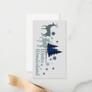 Carte De Correspondance A Christmas winter wonderland Dankeskarte