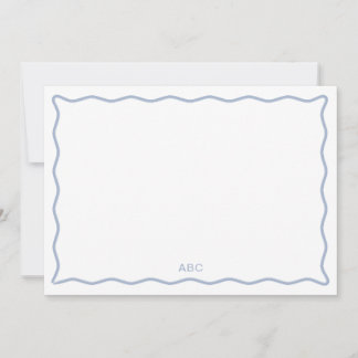 Carte de correspondance à garniture ondulée en cha