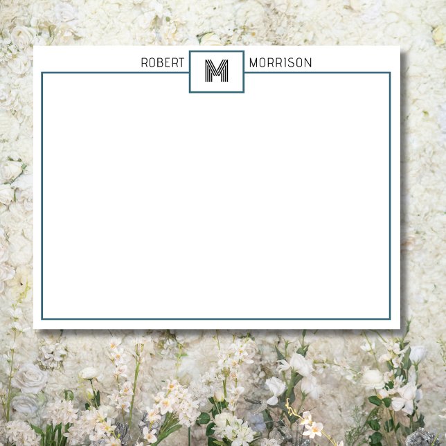 Carte de correspondance à monogramme chic (Créateur téléchargé)