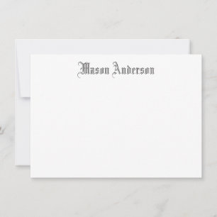 Carte de correspondance à monogramme en écriture v