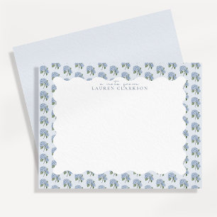 Carte de correspondance à motif floral d'hortensia