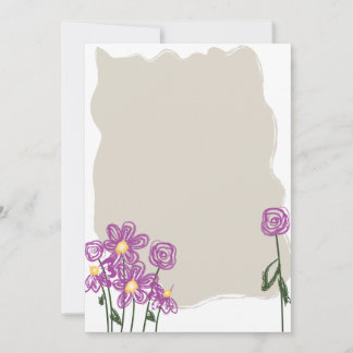 Carte De Correspondance Abstrait Floral stationnaire