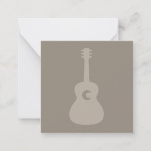 Carte De Correspondance Acoustic Guitar Music Themed Custom COLOR