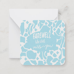 Carte De Correspondance Adieu ! Nous allons vous regretter
