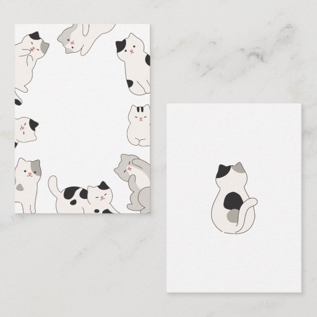 Carte De Correspondance adorable animal de compagnie (Devant / Derrière)