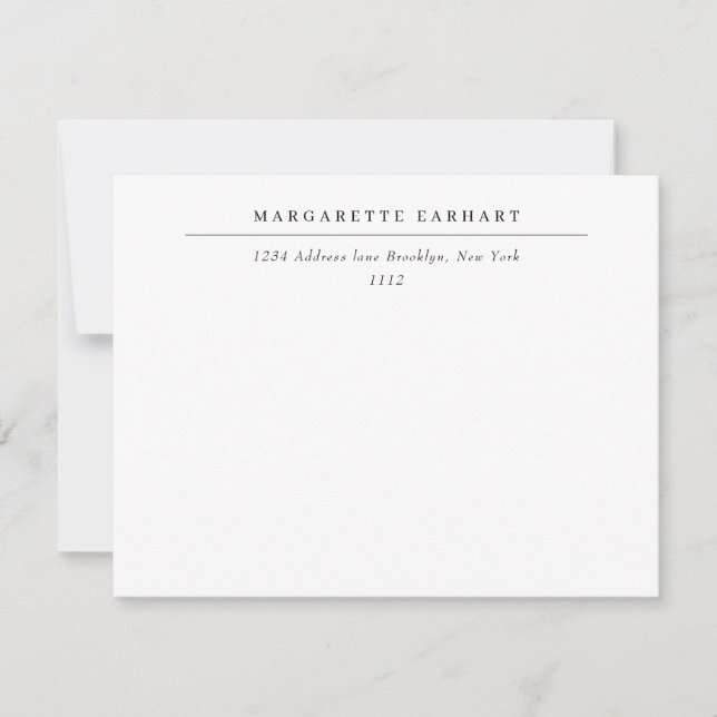 Carte De Correspondance Adresse professionnelle simple (Devant)