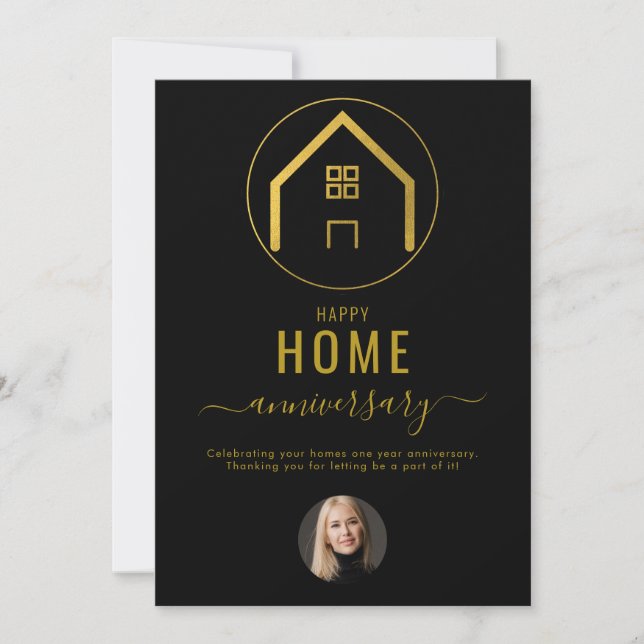 Carte De Correspondance Agent immobilier Bonne maison Anniversaire (Devant)