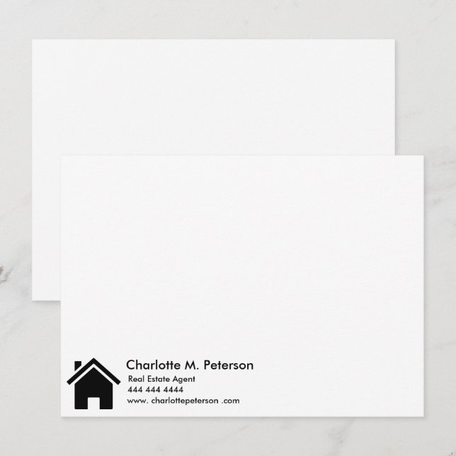 Carte De Correspondance Agent immobilier moderne Réalisateurs de maisons (Devant / Derrière)