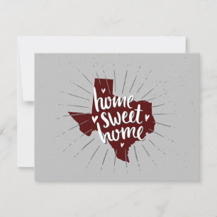 Carte De Correspondance Aggie Maroon Home Sweet Home - Texas