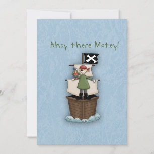 Carte De Correspondance Ahoy There Matey Merci note