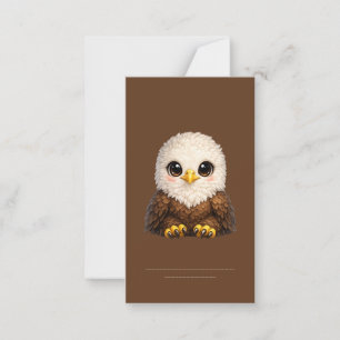 Carte De Correspondance Aigle chauve mignon avec de grands yeux Nature cos