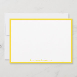 Carte De Correspondance Aiguille jaune Simple Minimaliste Note de bordure