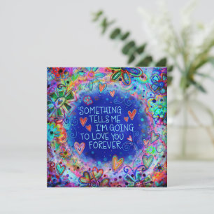 Carte De Correspondance Aimez-vous pour toujours Valentine Cute Blue Inspi