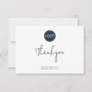 Carte De Correspondance Ajouter un logo d'entreprise et un Merci de site W