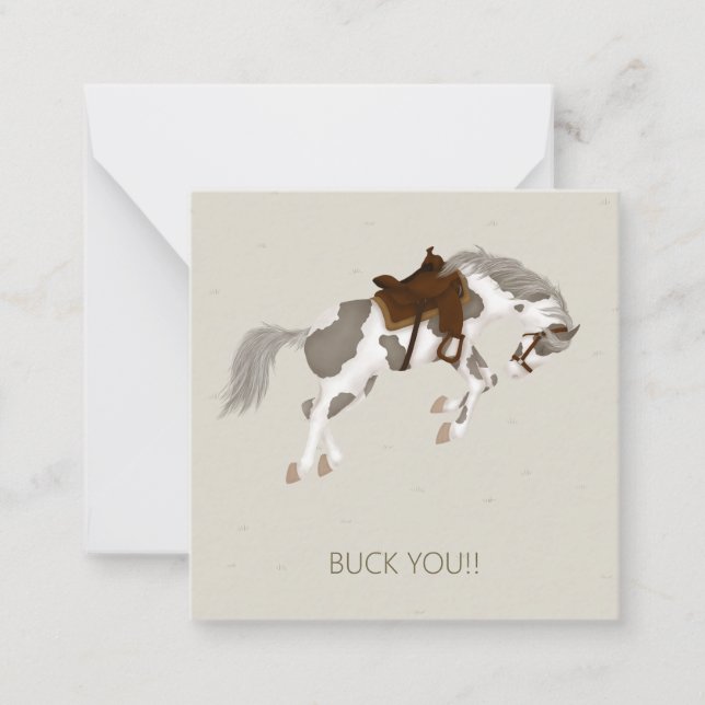 Carte De Correspondance Allez-Y ! Mini personnalisé Cheval Pinto (Devant)