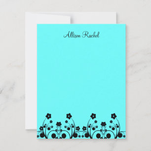 Carte De Correspondance Allison Rachel Fleurs et perles grand Merci