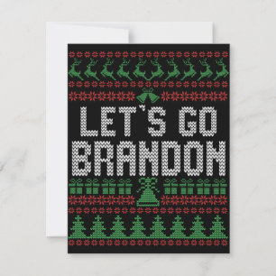 Carte De Correspondance Allons-y Brandon Sweat de Noël laid drôle