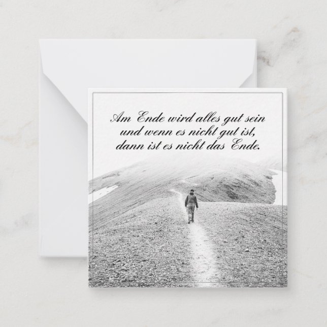 Carte De Correspondance Am Ende avec alles gut sein (Devant)