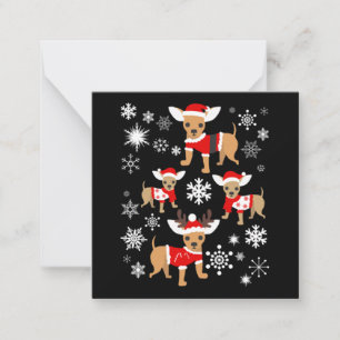 Carte De Correspondance Amant de Noël du Chihuahua