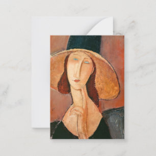 Carte De Correspondance Amedeo Modigliani - Jeanne Hebuterne en grand Casq
