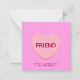 Carte De Correspondance Ami conversation rose coeur Saint Valentin