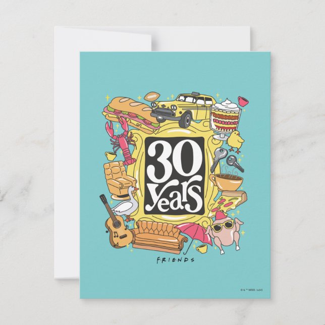 Carte De Correspondance AMIS™ | Graphique de 30 ans (Devant)