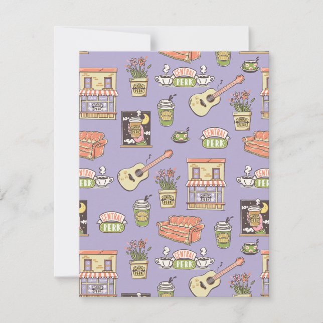 Carte De Correspondance AMIS™ | Motif d'icône violet (Devant)